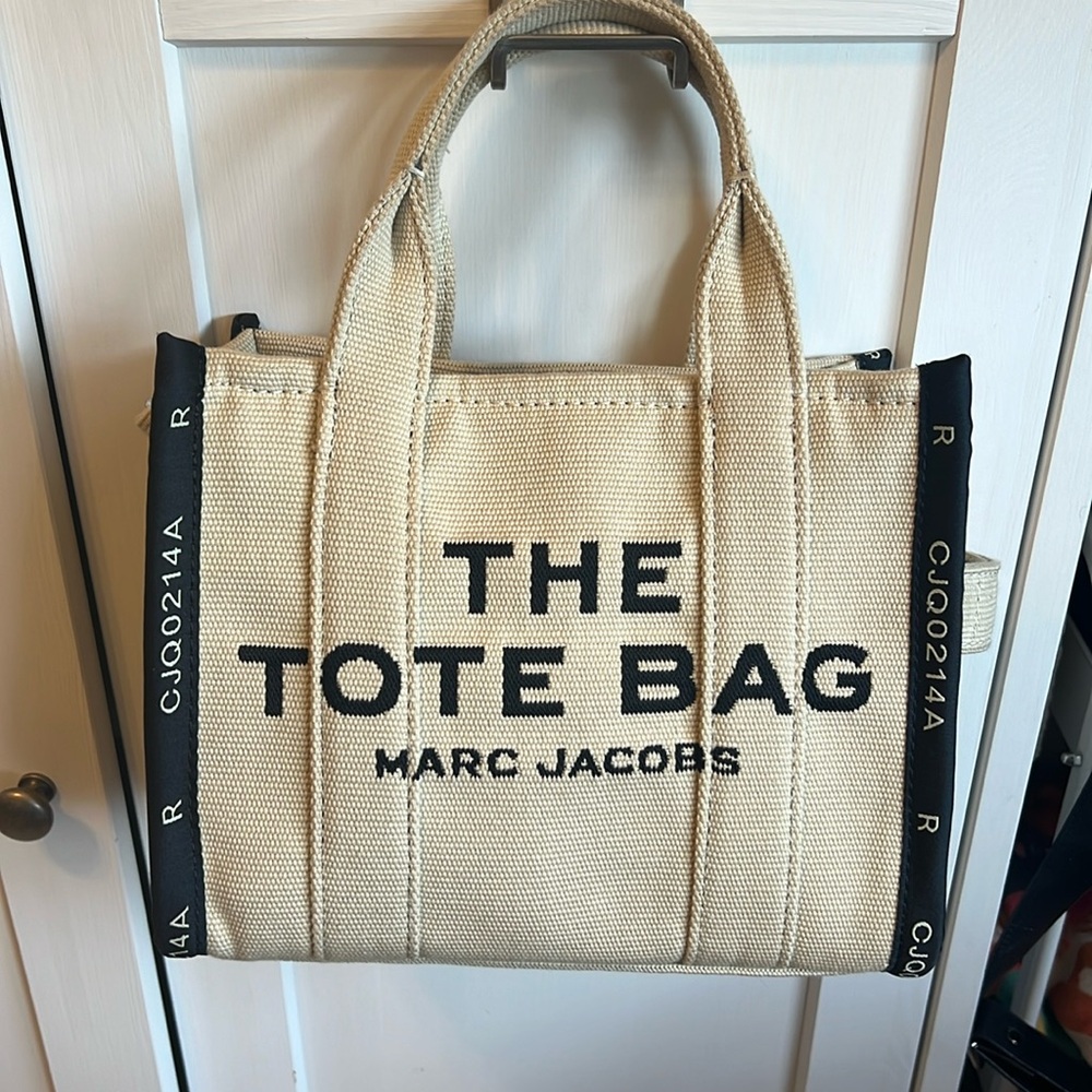 Marc Jacobs Small Tote - khaki & black trim; barely used